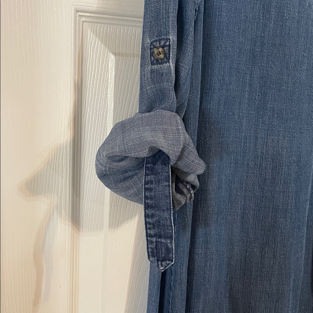 Soft Surroundings Tencel Denim Shirt Dress - Picture 5 of 7